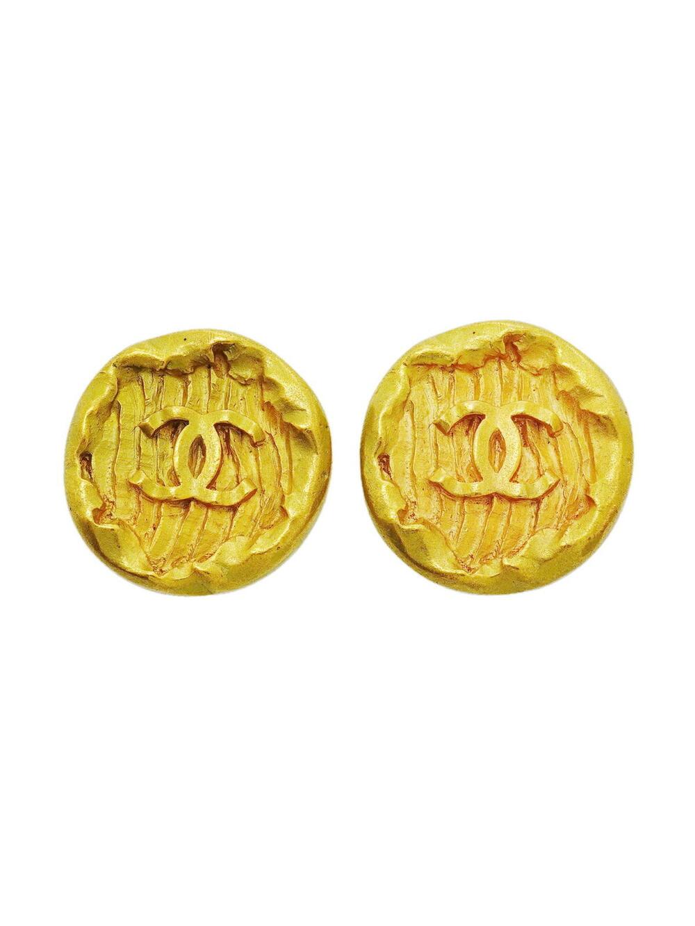 Chanel Cc Logo Clip-On Earrings Metal #371446C55B